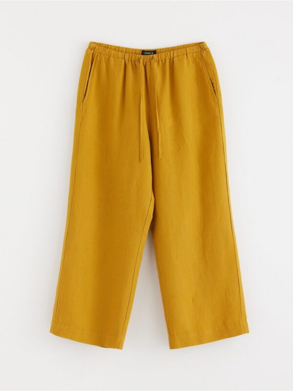 BELLA Straight cropped trousers in linen blend - 3000499-5954