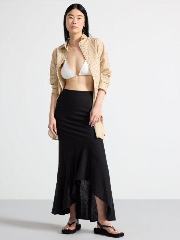 Maxi skirt in linen blend - 3000501-80