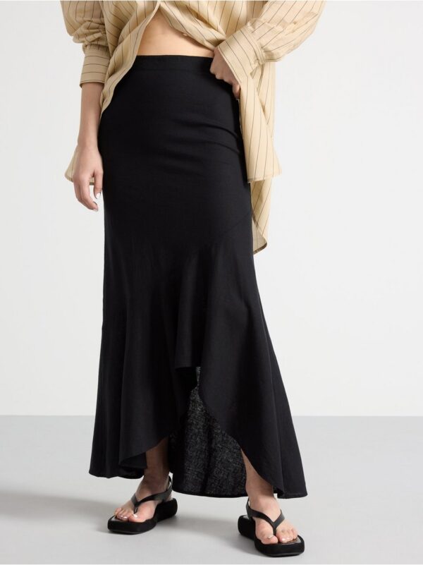 Maxi skirt in linen blend - 3000501-80