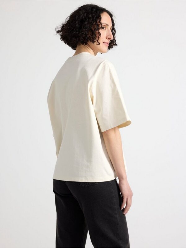 Short sleeve top in heavy cotton - 3000508-1230