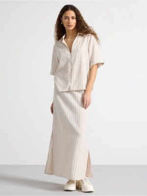 Maxi skirt in linen blend - 3000510-7403