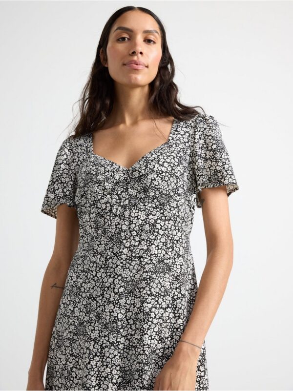 Short-sleeved maxi dress - 3000606-80