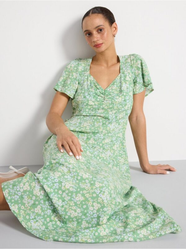 Short-sleeved maxi dress - 3000606-9615