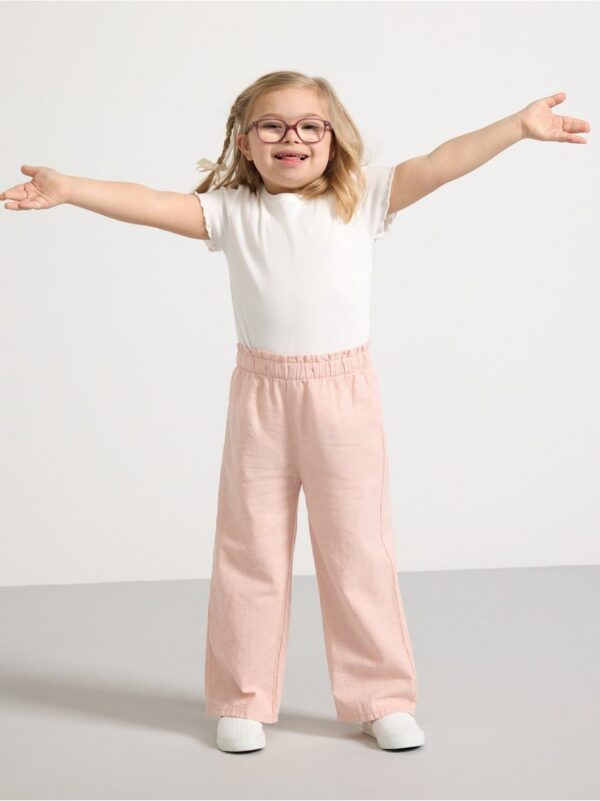 Trousers in linen blend - 3000625-6928