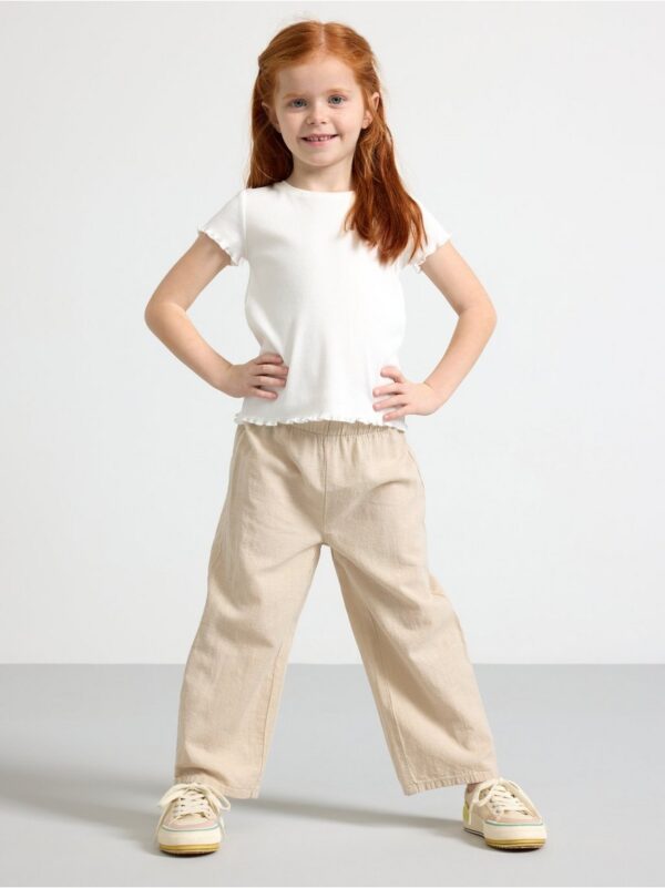 Trousers in linen blend - 3000625-7398