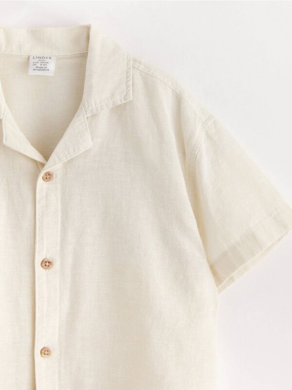 Short-sleeved shirt in linen blend - 3000929-1230