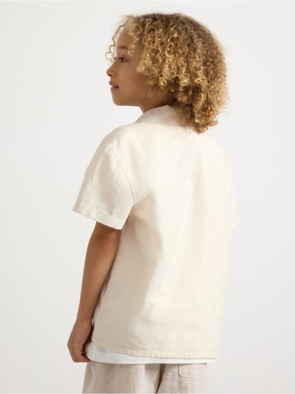 Short-sleeved shirt in linen blend - 3000929-1230