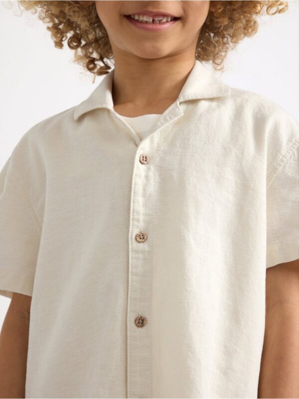 Short-sleeved shirt in linen blend - 3000929-1230