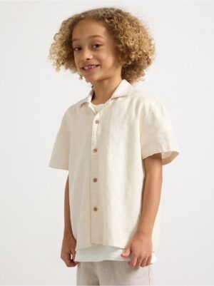 Short-sleeved shirt in linen blend - 3000929-1230