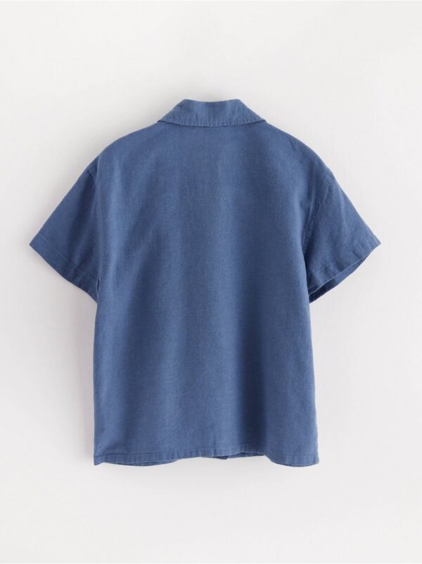 Short-sleeved shirt in linen blend - 3000929-9392