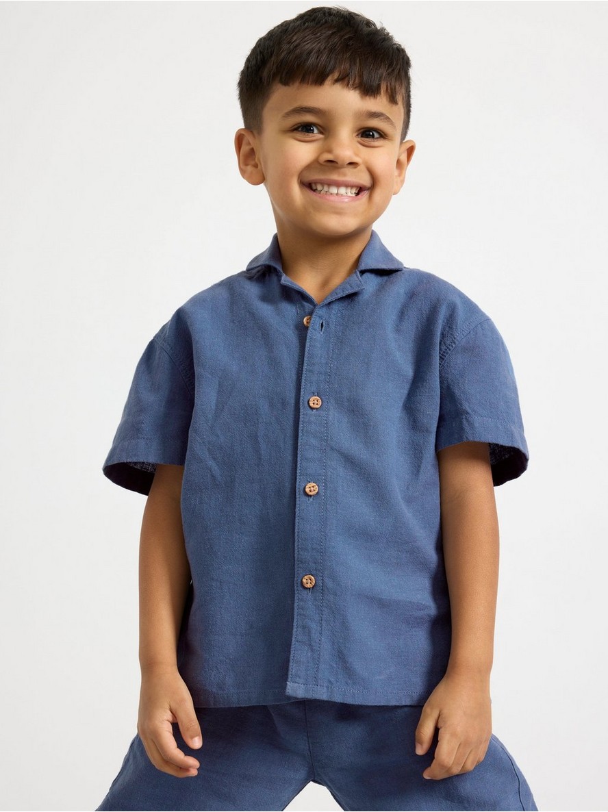 Kosulja – Short-sleeved shirt in linen blend