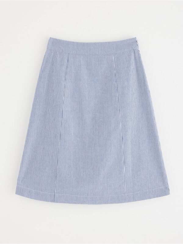 Midi skirt in seersucker - 3000951-7339