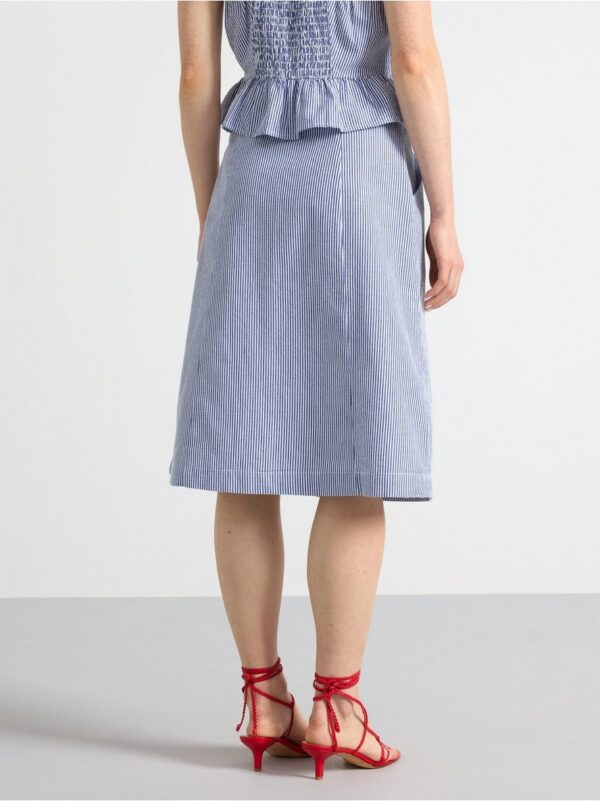 Midi skirt in seersucker - 3000951-7339