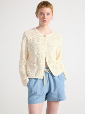 Pattern knit cardigan - 3001317-7488