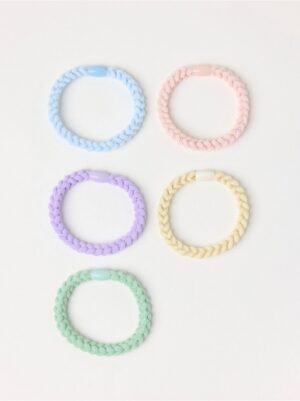 5-pack braided hair elastics - 3002033-7955