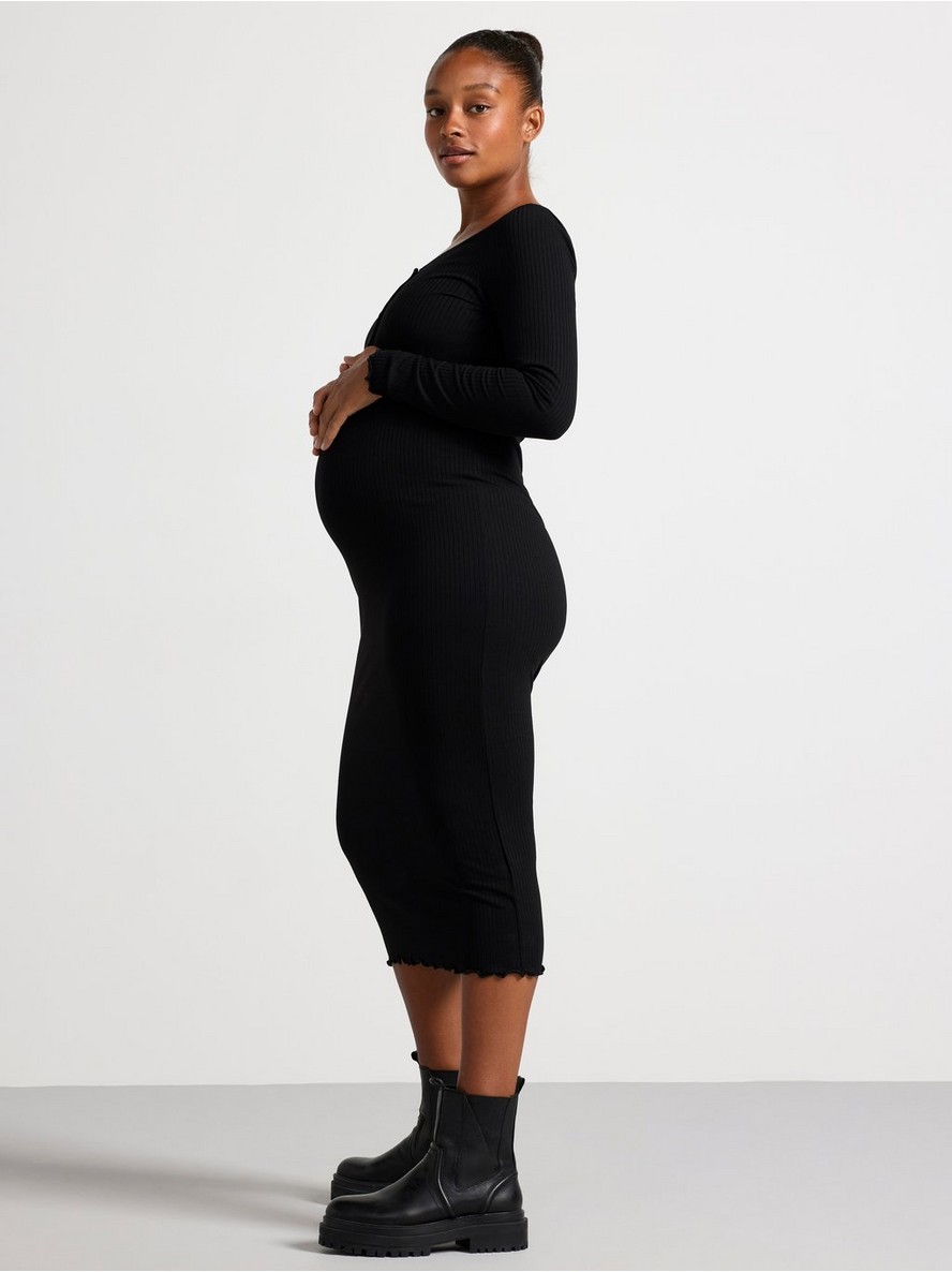 Haljina – MOM Ribbed long sleeved jersey dress
