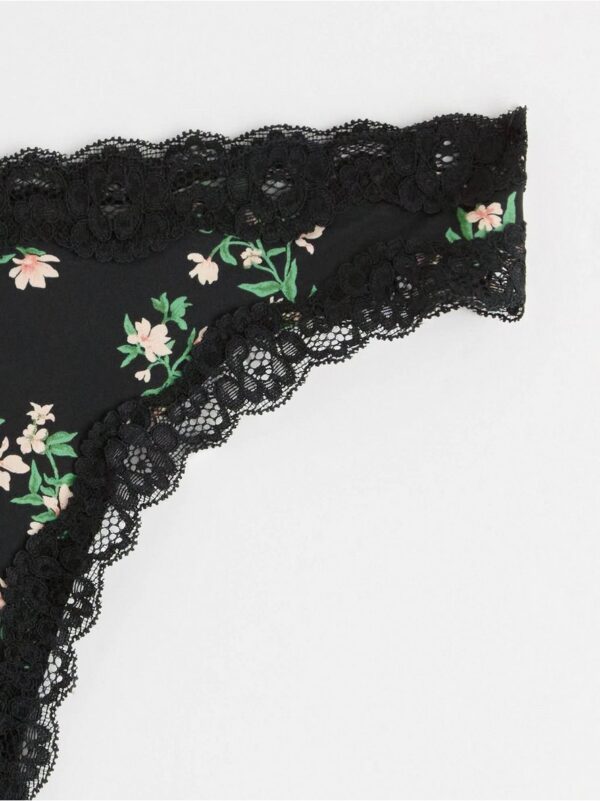 Thong with lace details - 8703783-80