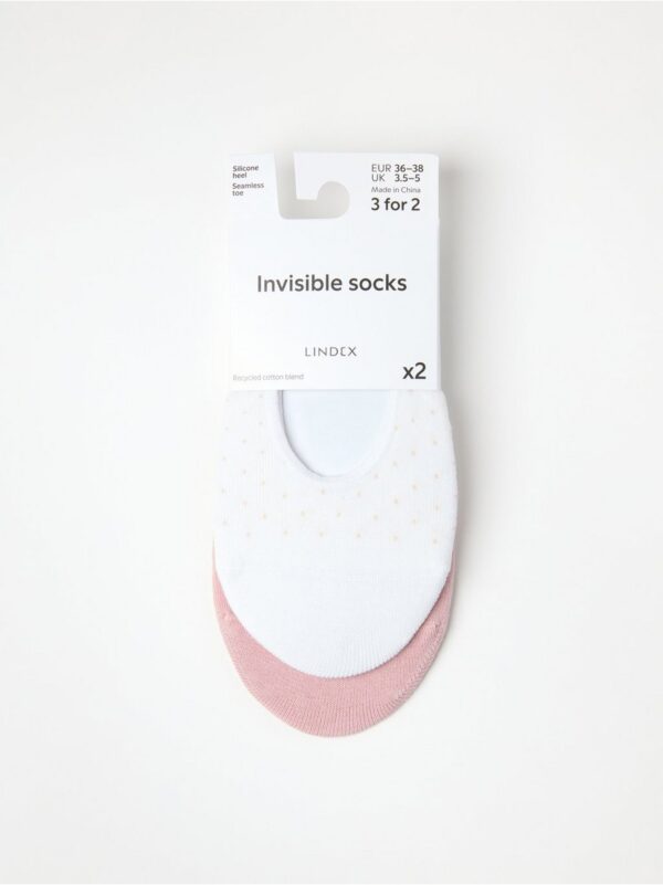 2-pack  invisible socks - 8725517-70