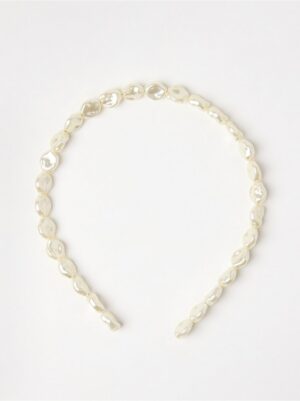 Alice band with pearls - 8754974-300