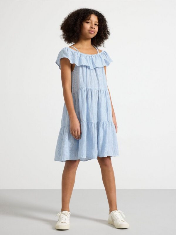 Dress in linen blend - 3000540-7424