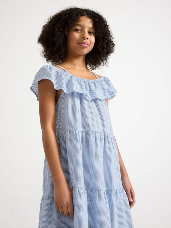 Dress in linen blend - 3000540-7424