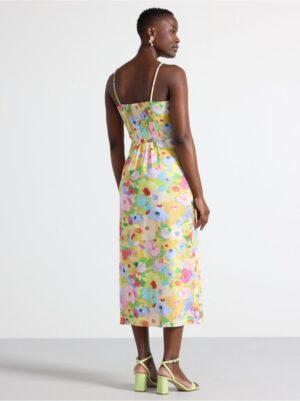 Midi dress in linen blend - 3000633-9619