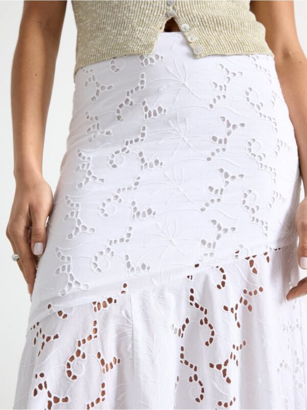 Broderi anglais midi skirt - 3000833-70