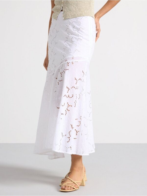 Broderi anglais midi skirt - 3000833-70