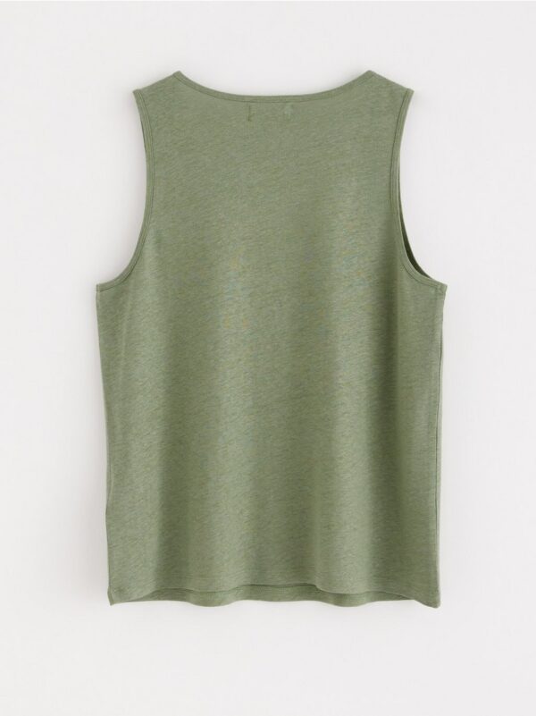 Tank top in linen blend - 3000876-5601