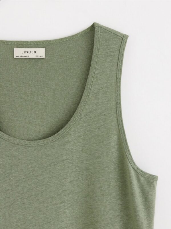 Tank top in linen blend - 3000876-5601