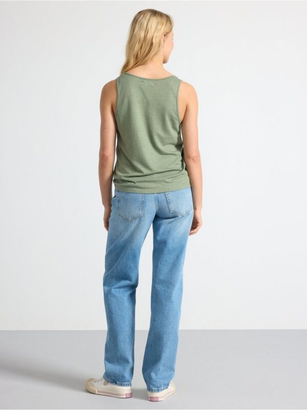 Tank top in linen blend - 3000876-5601