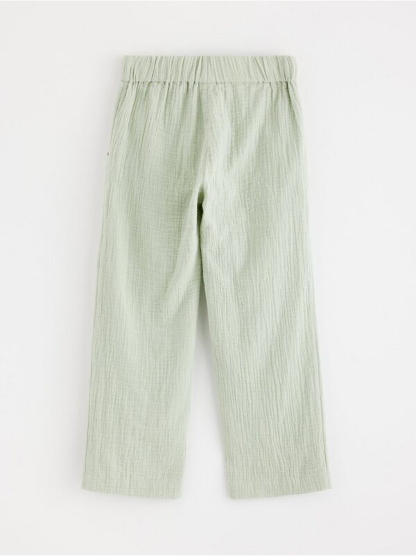 Trousers in crinkled cotton - 3000891-2335