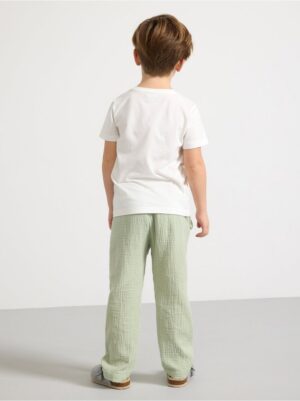 Trousers in crinkled cotton - 3000891-2335