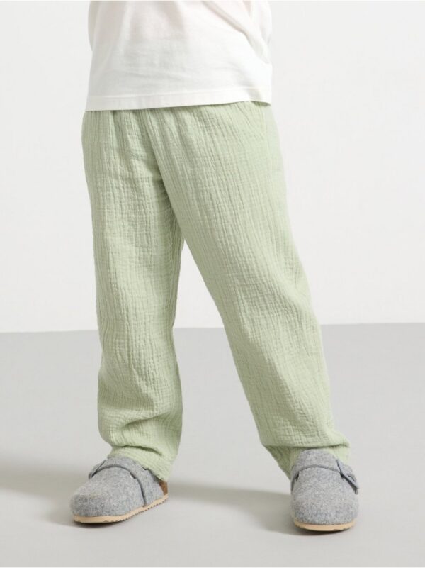 Trousers in crinkled cotton - 3000891-2335