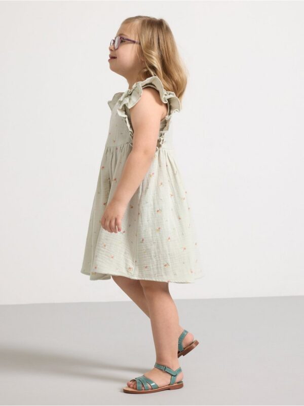 Crinkled dress with flounces - 3000954-1110