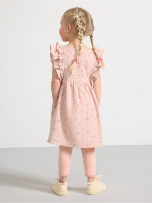 Crinkled dress with flounces - 3000954-6928