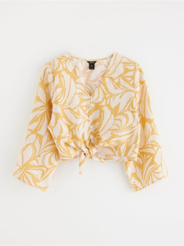 Blouse with tie knot detail - 3001020-2623