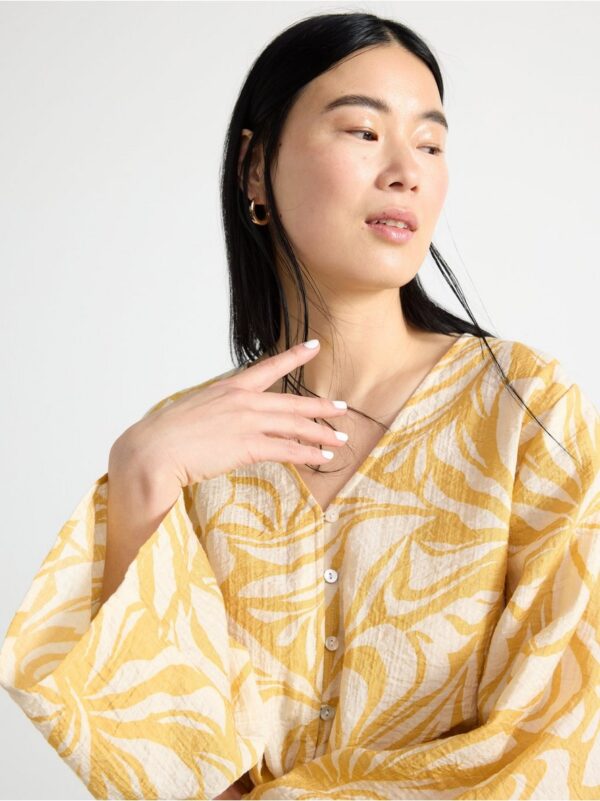 Blouse with tie knot detail - 3001020-2623
