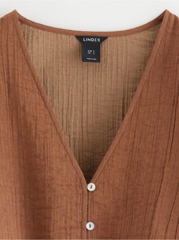 Blouse with tie knot detail - 3001020-3022