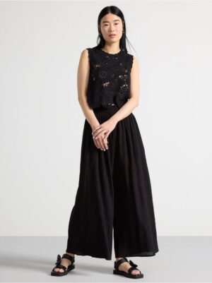 Wide cropped trousers - 3001061-80