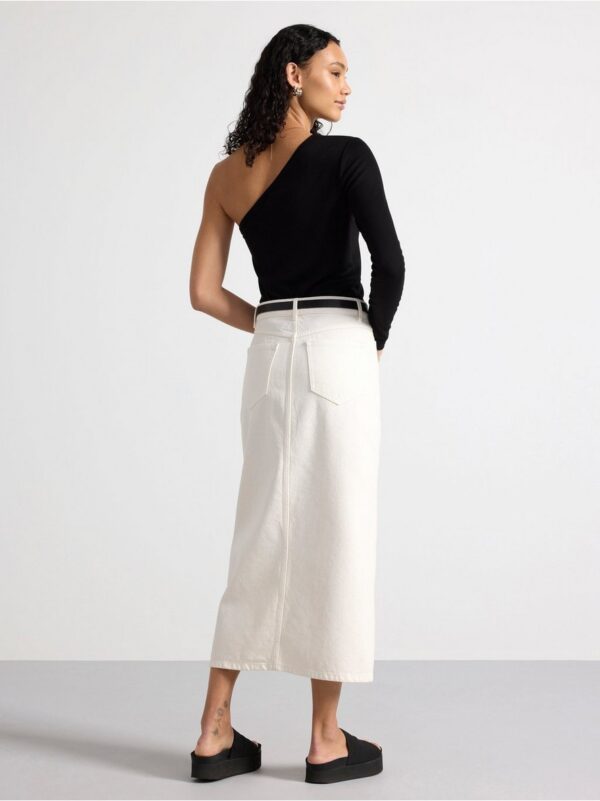 One-shoulder ribbed top - 3001248-80