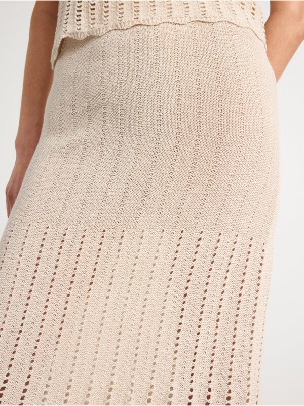 Pattern knit maxi skirt - 3001261-7403