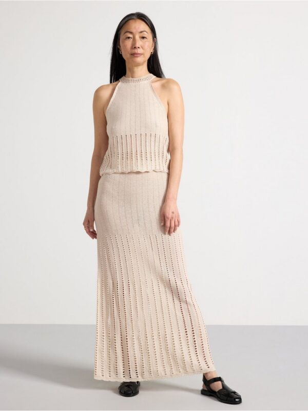 Pattern knit maxi skirt - 3001261-7403