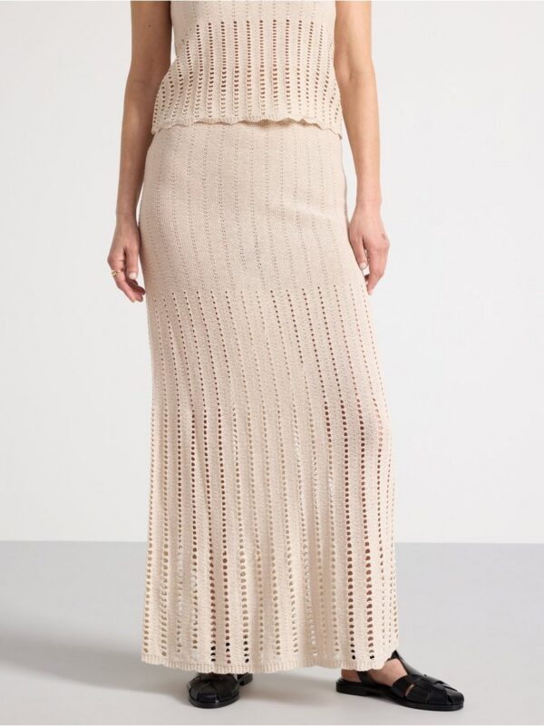 Pattern knit maxi skirt - 3001261-7403