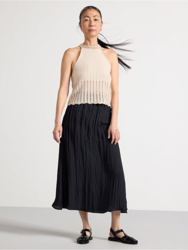 Sleeveless top in linen blend - 3001274-7403