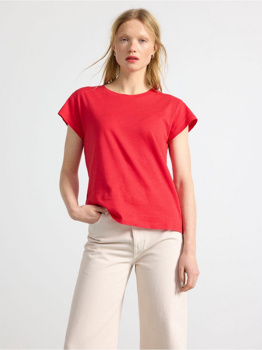 Majica – Short sleeve top in linen blend