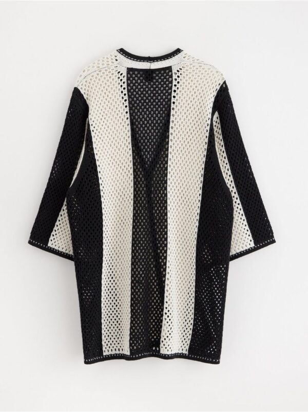 Hole-knit oversize cardigan - 3002517-80