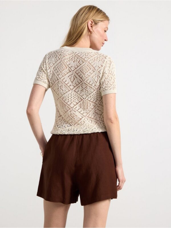 Hole-knit top - 3002578-2659