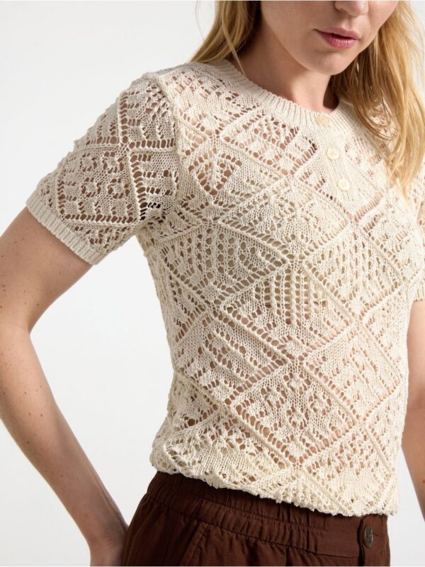 Hole-knit top - 3002578-2659