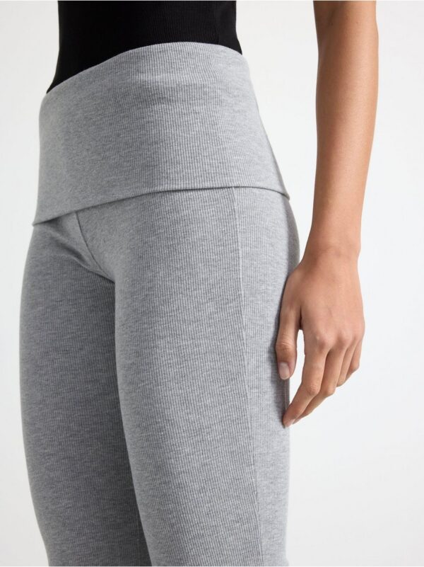 Ribbed flared trousers - 3003044-9803